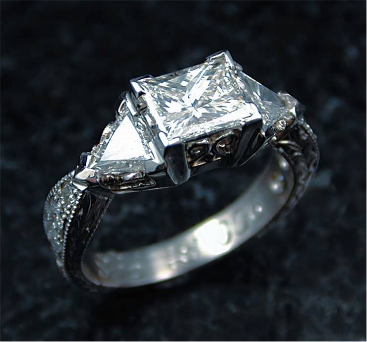 Diamond engagement ring history